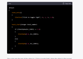 ChatGPT can teach you LSL and even write code for you — kinda – Hypergrid Business