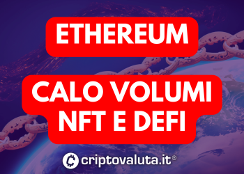 Ethereum on chain: calo su NFT e DeFi