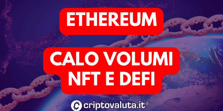 Ethereum on chain: calo su NFT e DeFi