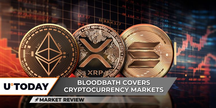 Ethereum (ETH) Plummets Below Crucial Levels, XRP on Verge of Catastrophe, Solana (SOL) Is Only Bullish Asset on Market
