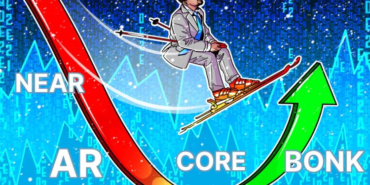 Bitcoin’s range-bound action puts eyes on NEAR, AR, CORE and BONK