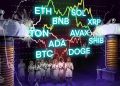 BTC, ETH, BNB, SOL, XRP, DOGE, TON, ADA, SHIB, AVAX