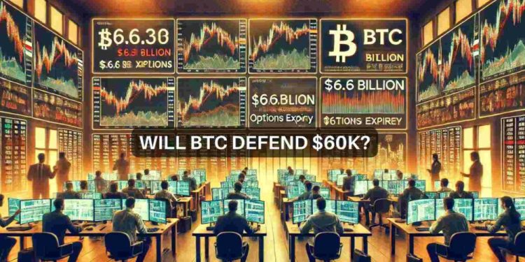 Will Bitcoin defend $60K as $6.6 billion options expire?