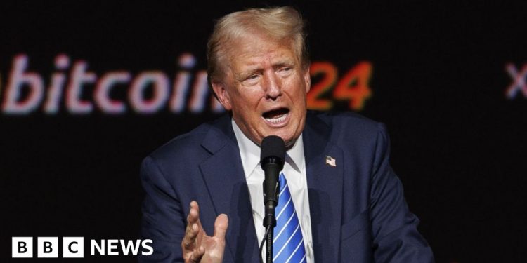 Trump courts Bitcoin and crypto fans for votes and donations