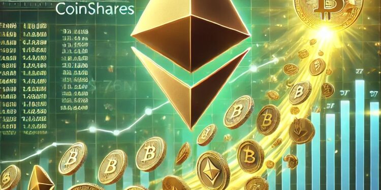Ethereum Leads The Charge as Weekly Crypto Inflows Hit $176M—CoinShares